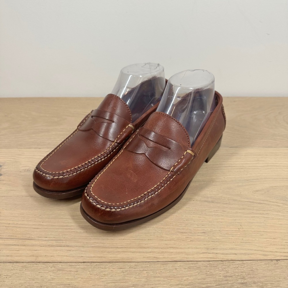Cole Haan Loafers Women 7.5 Brown Leather Penny Moc Toe Classic Preppy